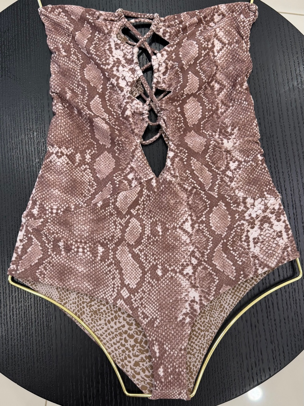 Acacia Swimwear Reversible Snakeskin Print One Piece Bathing Suit - NEVER WORN - Picture 14 of 16